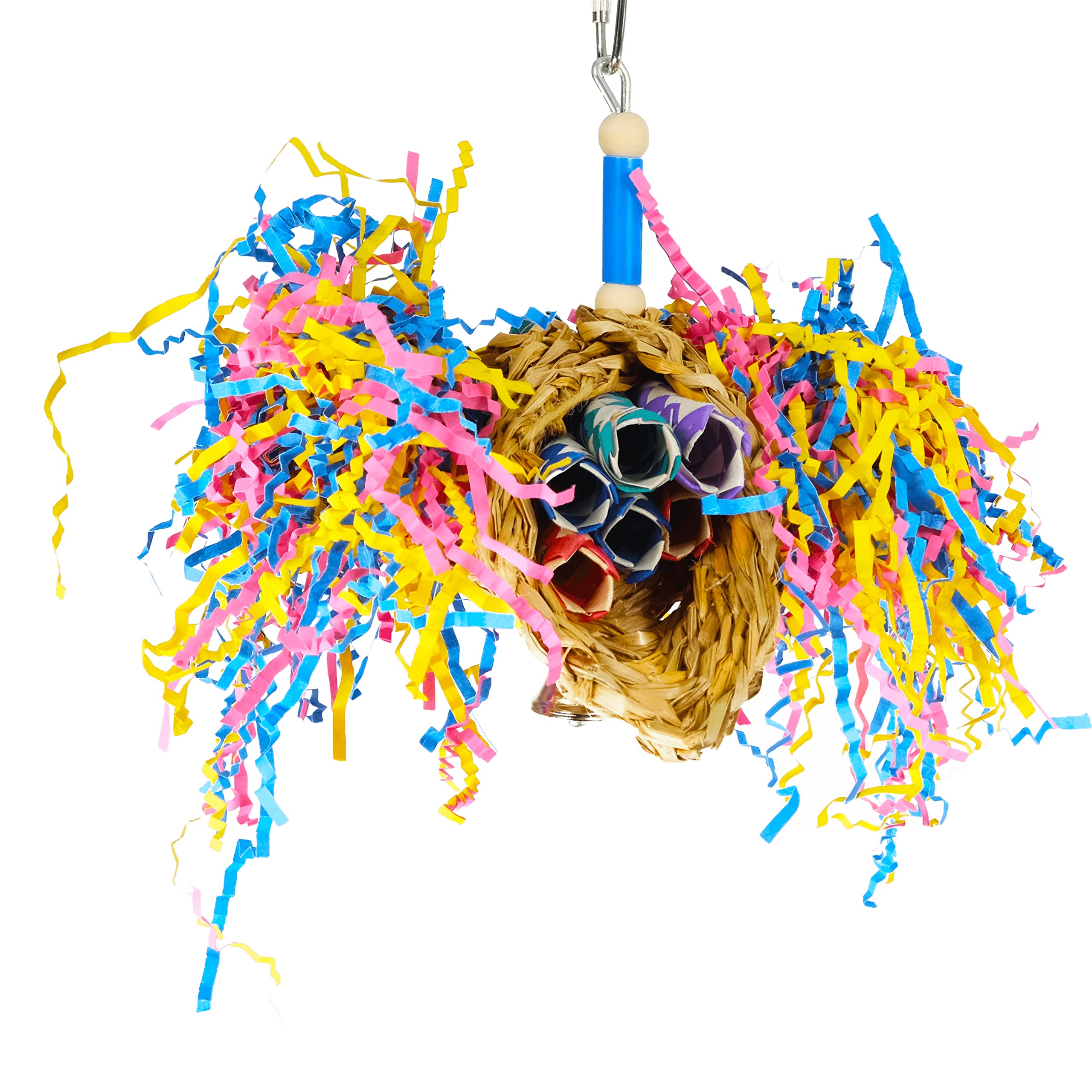 Bonka Bird Toys Mini Taco 1359 - Foraging Toy for Parrots, Cockatiels, Parakeets & Lovebirds - Interactive Bird Cage Accessory for Mental Stimulation & Play - Perfect for Small to Medium Birds