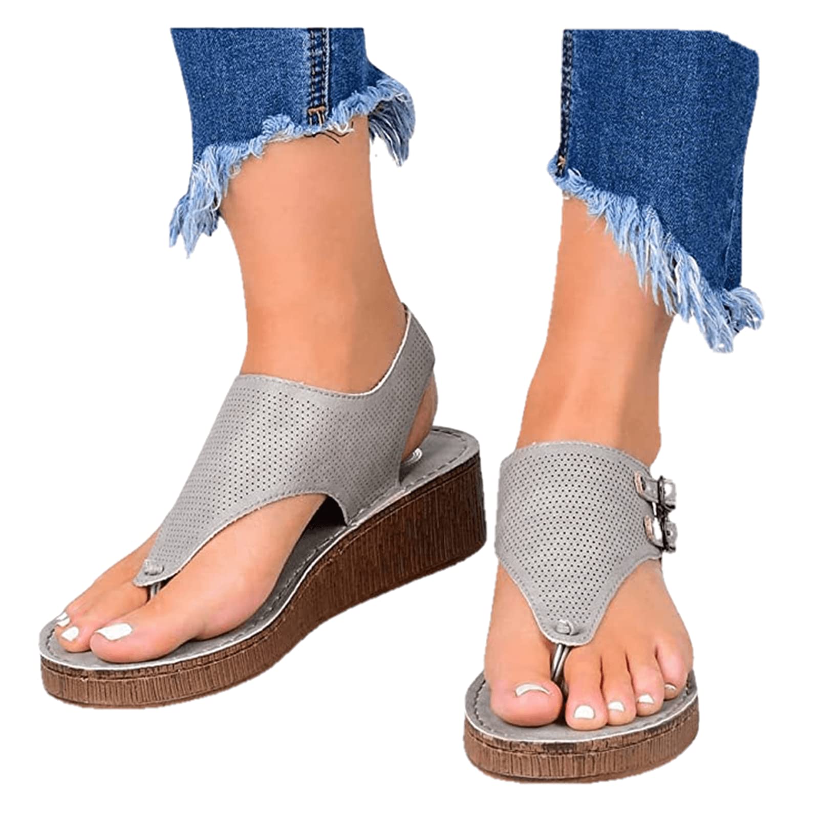 Women's Comfortable Strappy Flat Sandals - Summer Dressy T-Strap Gladiator Sandals for Casual Wear & Beach Vacations | Perfect for Outdoor Activities, Travel & Daily Walking
