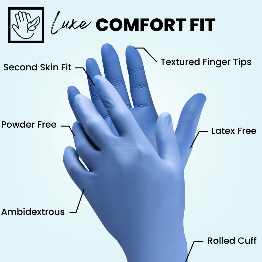 Eco-Friendly Biodegradable Nitrile Gloves - Black, 100 Count | Disposable, Chemical Resistant for Cleaning, Food Handling & Medical Use