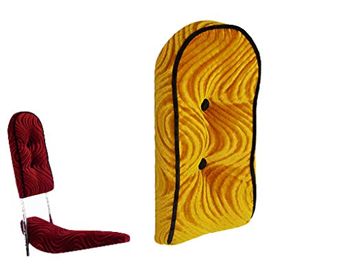 Lowrider Bike Sissy Bar Back Cushion - Velour Gold Bicycle Seat Pad for Comfort Cruiser & Chopper - Perfect for Long Rides & Custom Bike Builds