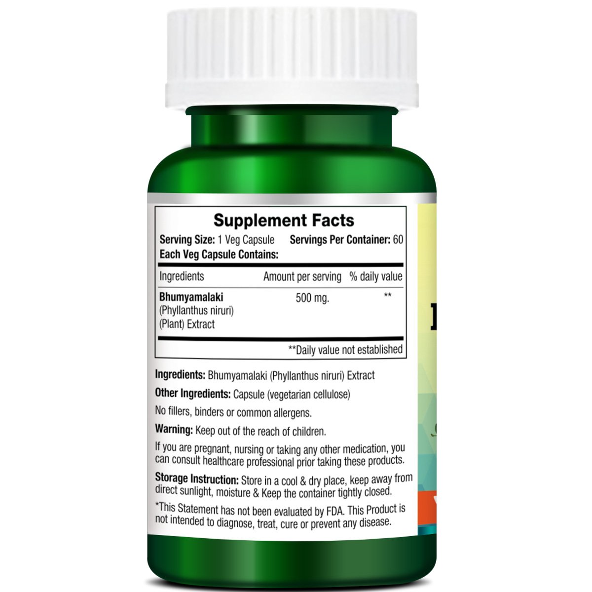 Morpheme Phyllanthus Niruri (Bhumyamlaki) 500mg Extract - 60 Vegan Capsules per Bottle - 6 Pack - Supports Liver & Kidney Health - Perfect for Daily Detox & Herbal Wellness Routine