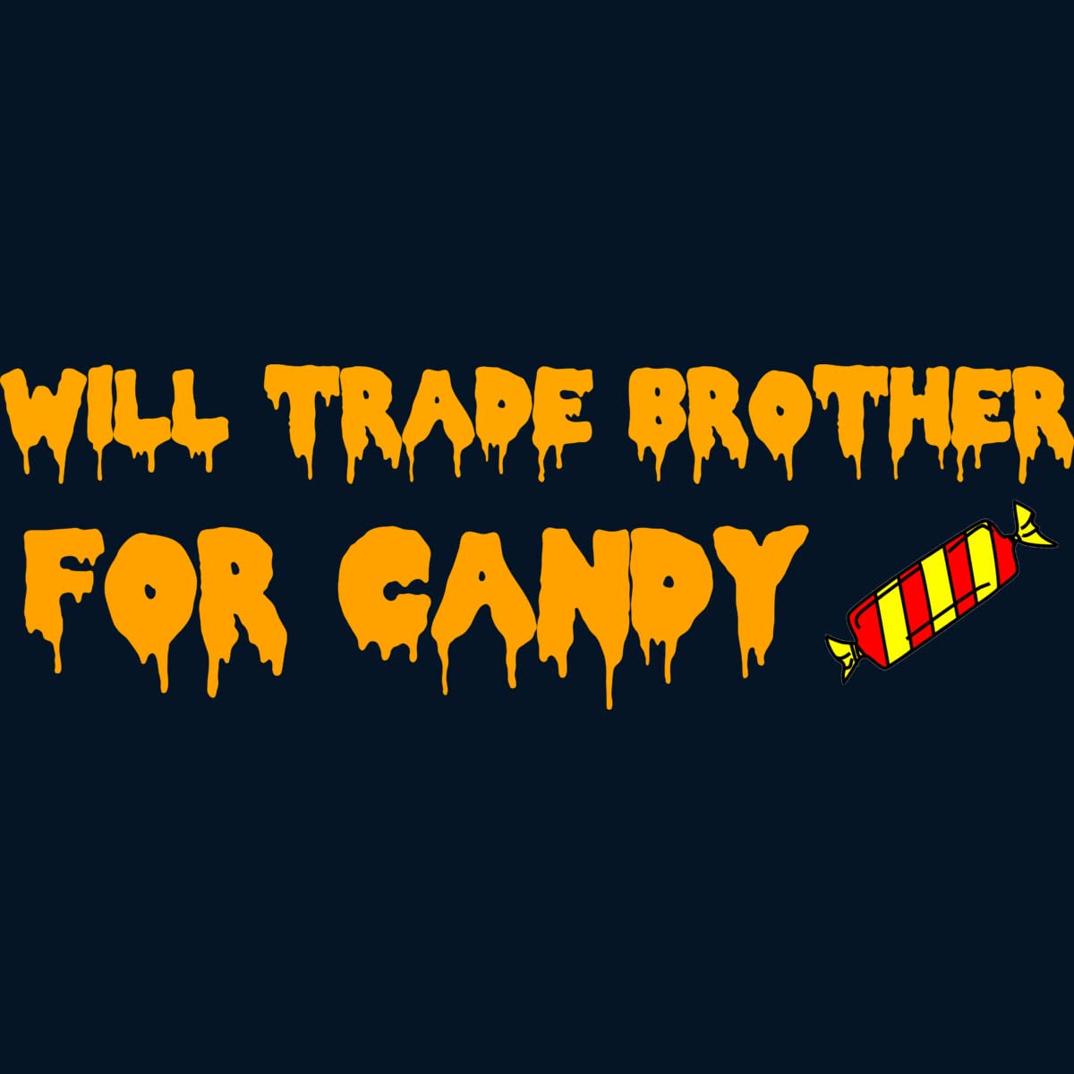 Design By Humans Unisex 'Will Trade Brother for Candy' Funny Galvanized Sweatshirt | Trendy Graphic Pullover for Casual Wear & Gifts