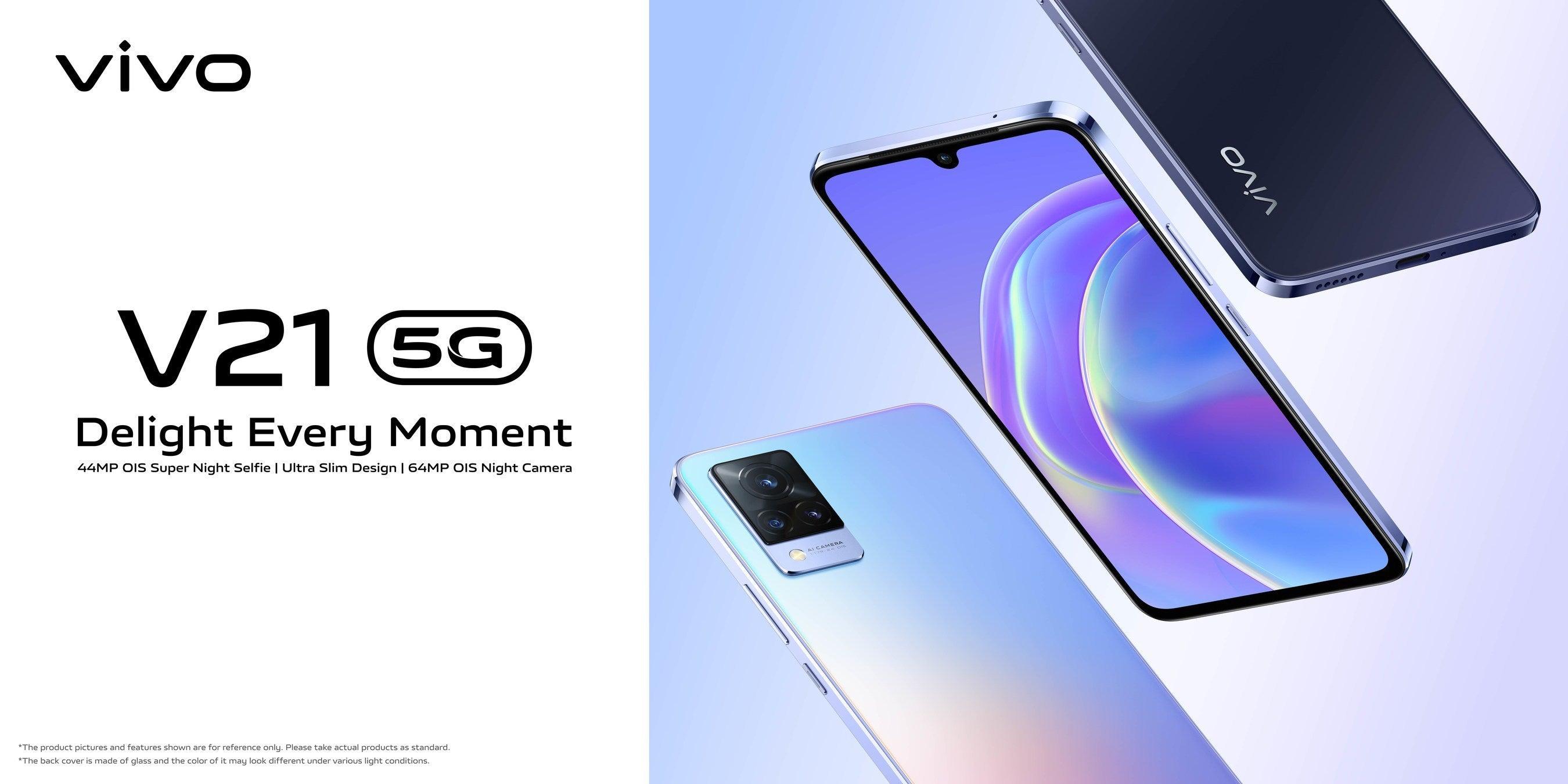 Vivo V21 5G Smartphone (8GB RAM 128GB Storage) - Android Mobile Phone with AMOLED Display & 44MP Selfie Camera | Perfect for Streaming, Gaming & Social Media