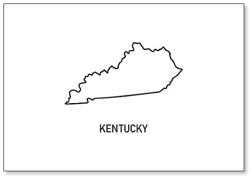 Kentucky State Map Icon - White Background Vector Illustration - Decorative Fridge Magnet for Home, Office & Travel Souvenirs