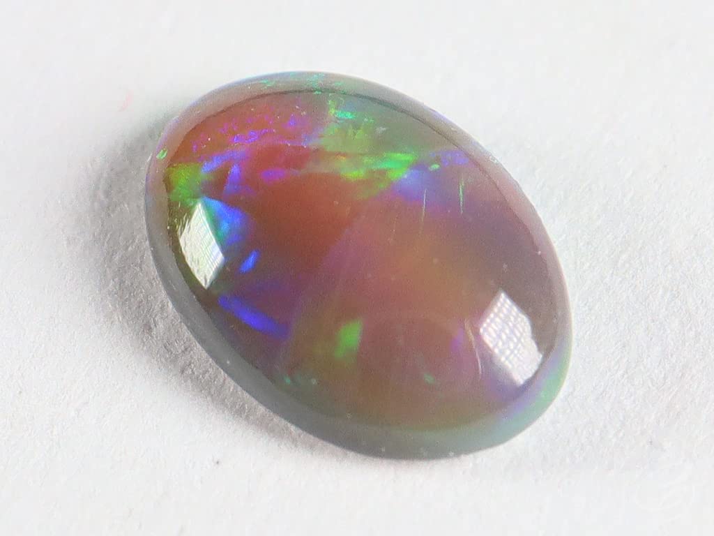 Natural Australian Dark Crystal Opal - 0.3cts Loose Gemstone from Lightning Ridge - Solid Black Opal for Jewelry Making, Engagement Rings & Collector's Specimens