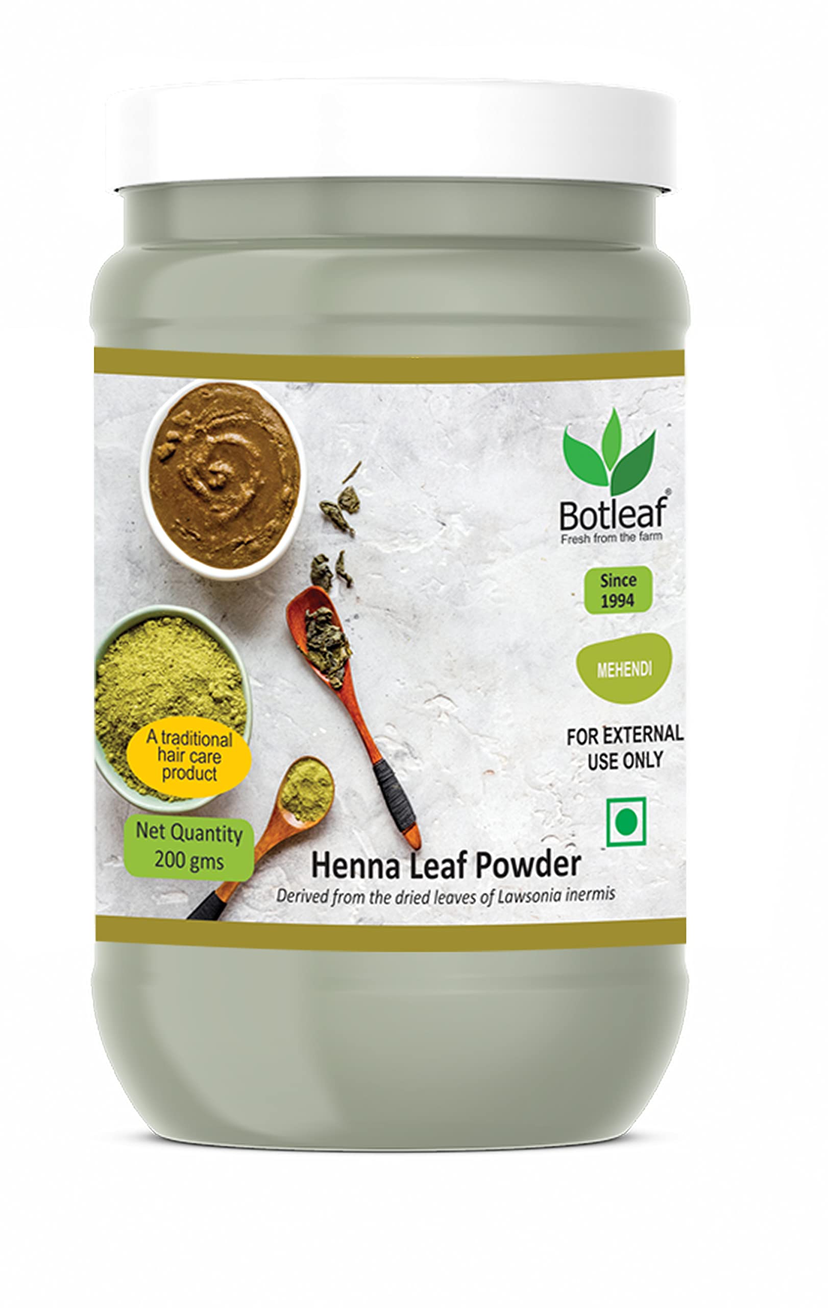 BOTLEAF Henna Leaf Powder 200g - 100% Pure Lawsonia Inermis for Natural Hair Color, Hair Growth & Hair Loss Prevention - Promotes Thicker, Smoother Hair - Perfect for DIY Hair Dye & Natural Hair Care at Home
