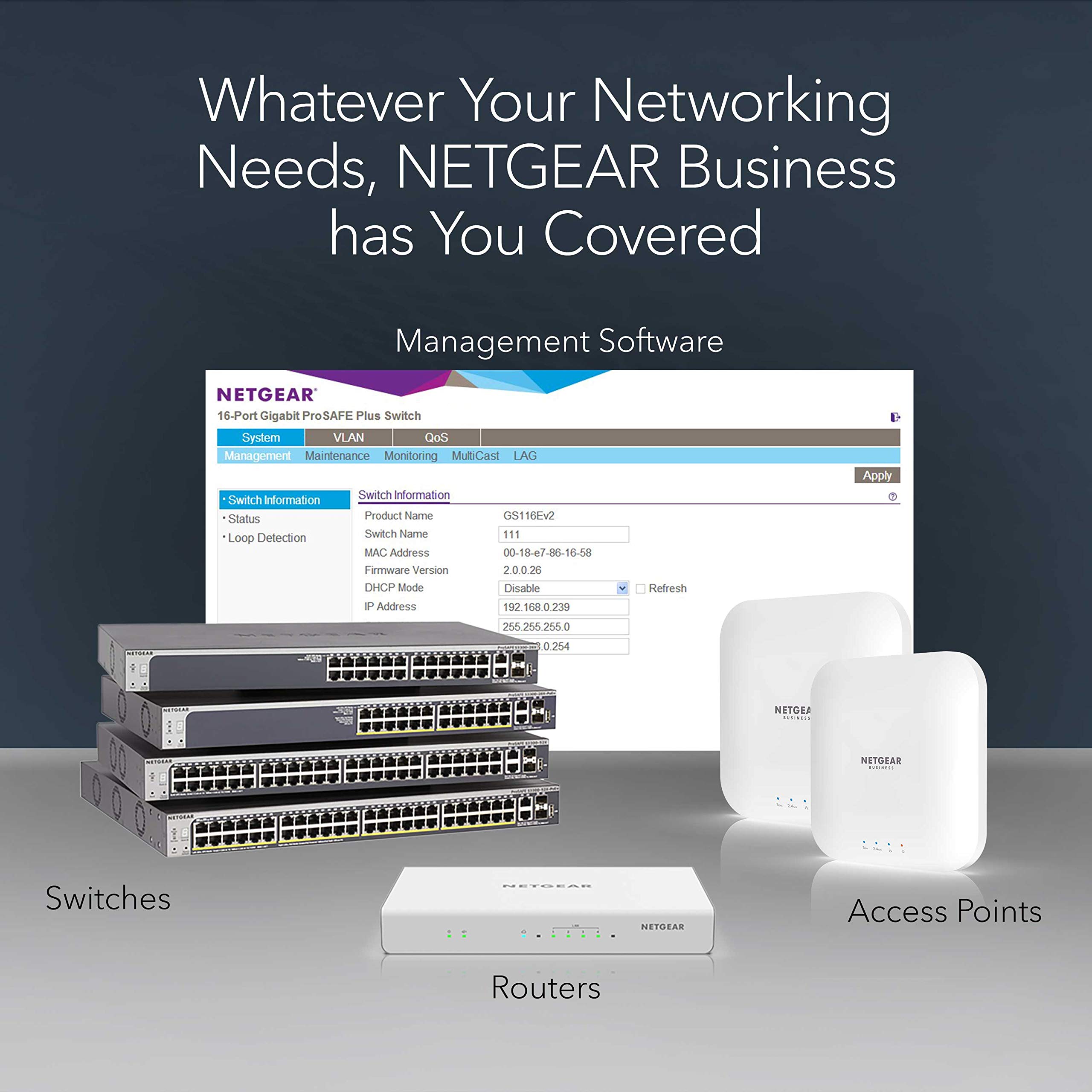 Netgear ProSafe GS752TX 52-Port Gigabit Stackable Smart Switch [S3300-52X] - Renewed | High-Speed Network Switch for Business & Office | Ideal for Data Centers, Server Rooms & Enterprise Networks