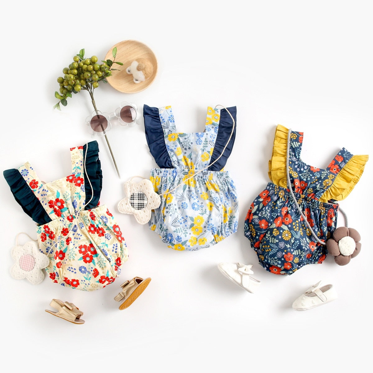 Princess Baby Girls' Floral Romper - Cute Summer Outfit for Toddlers | Perfect for Playdates, Parties & Photo Shoots