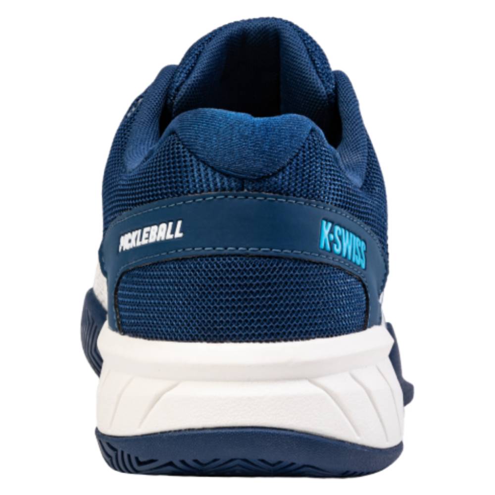 K Swiss Express Light Men's Pickleball Shoes - Breathable Tennis Shoes for Men with Cushioned Support - Blue & White Athletic Shoes for Pickleball, Tennis & Court Sports