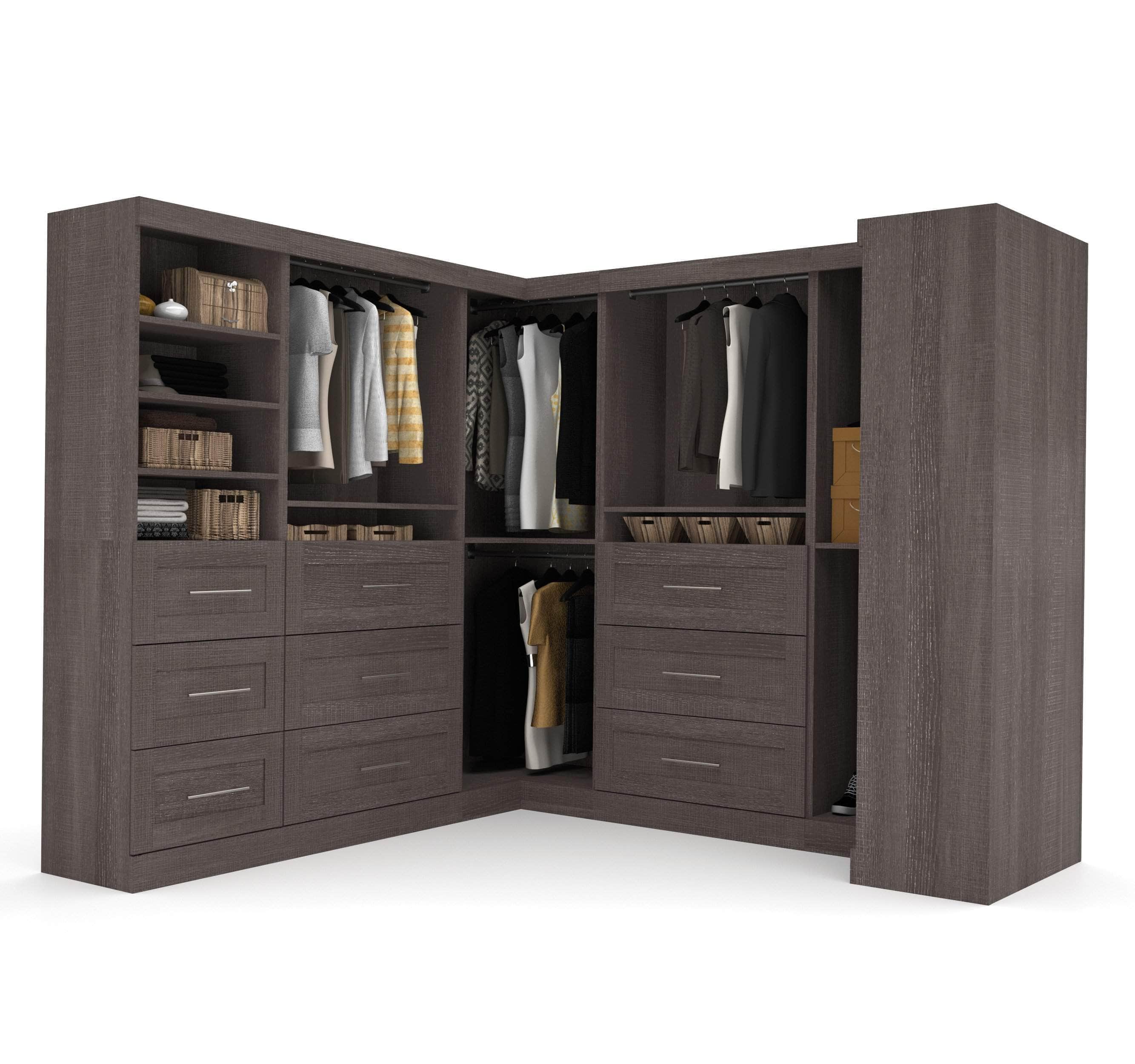 Pur Walk-In Closet Organizer Set - 2 Colors | Space-Saving Storage Solution for Bedroom & Wardrobe Organization