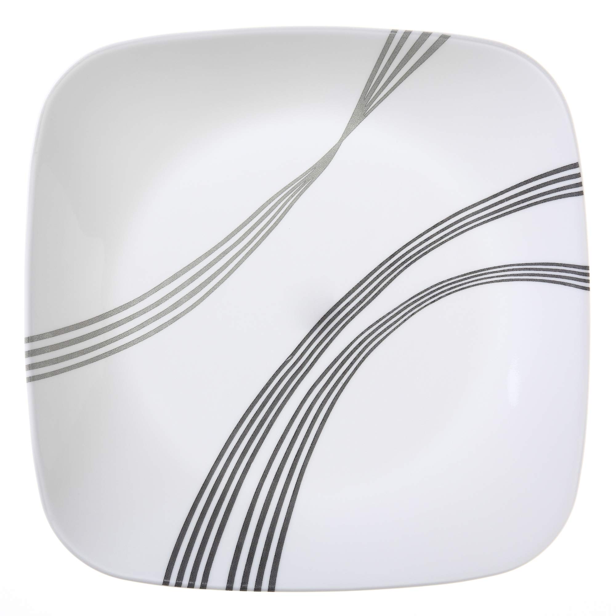 Corelle Boutique Square Urban Arc 16-Piece Dinnerware Set, Service for 4 - Modern Square Plates, Bowls & Mugs - Durable Chip-Resistant Dishware for Everyday Use, Family Dinners & Entertaining Guests