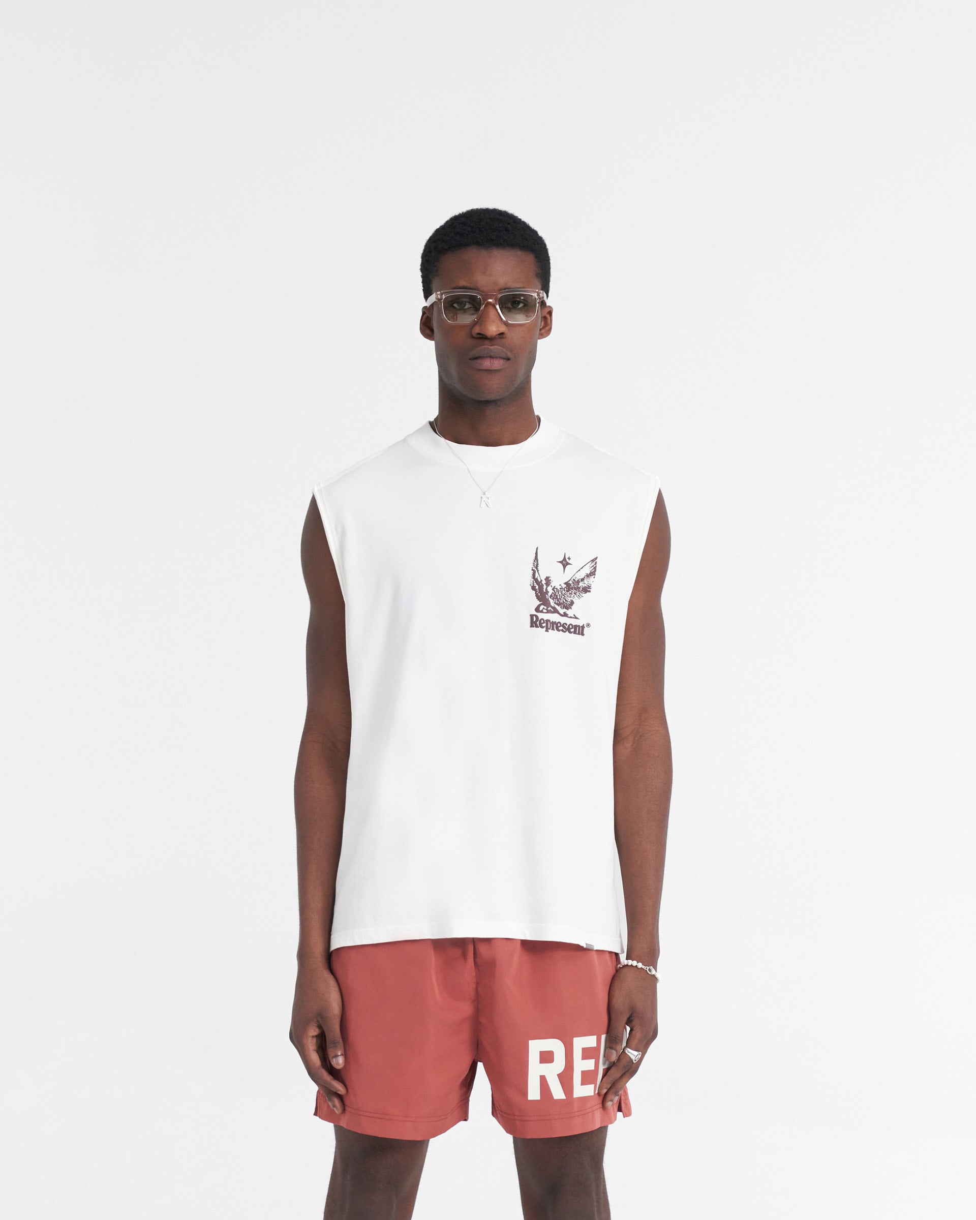 Spirits Of Summer Tank Top - Flat White | Women's Casual Summer T-Shirt for Beach, Vacation & Outdoor Activities