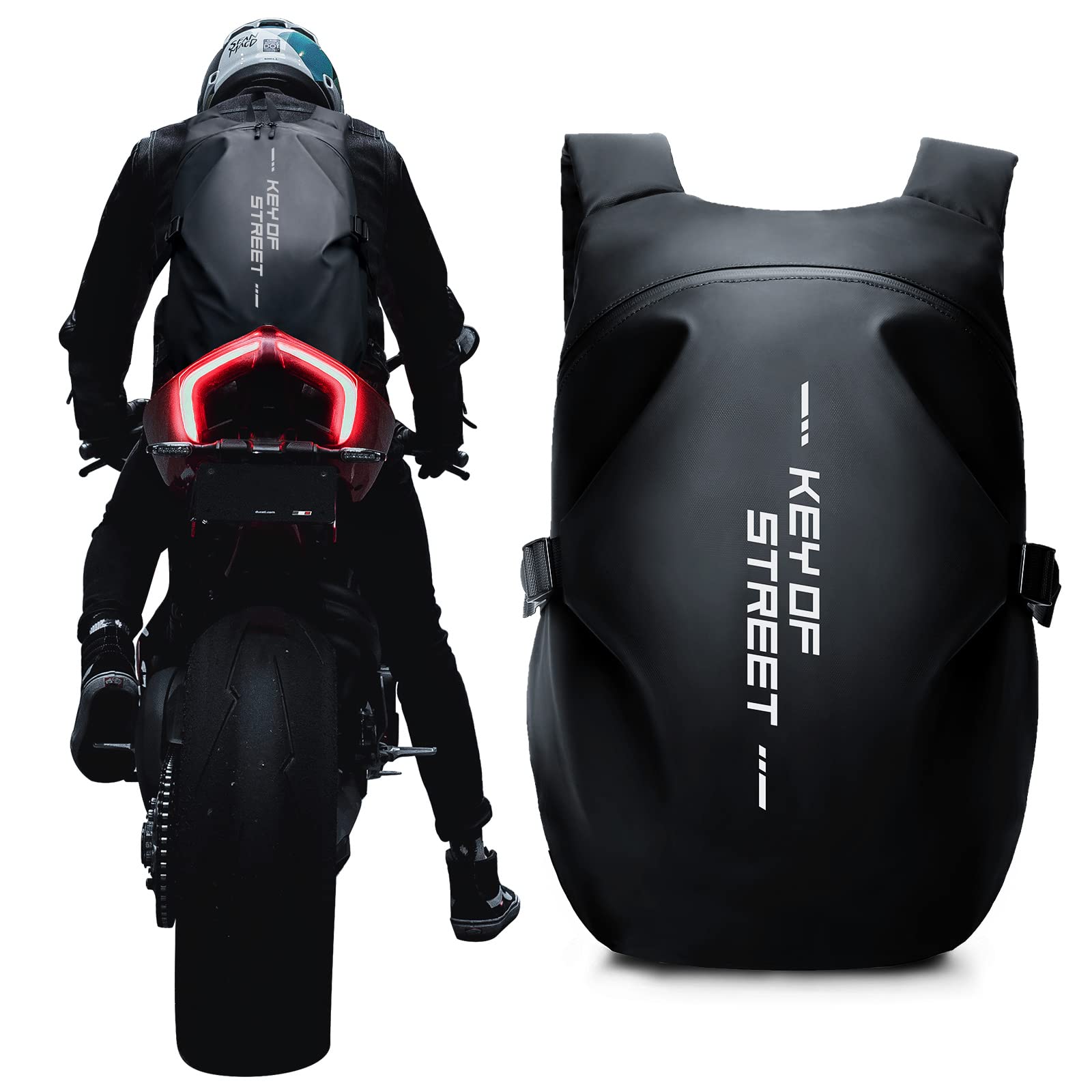 **Waterproof Motorcycle Backpack for Men - Durable Helmet Storage & Travel Backpack - Ideal for Commuting, Road Trips & Adventure Riding**