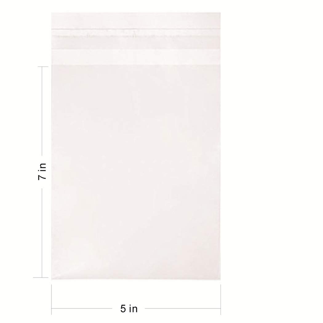 5 x 7 Inch Clear Resealable Cellophane Bags - 100 Pack for Candy, Cookies, Greeting Cards | Perfect for Party Favors, Gift Wrapping & Small Business Packaging