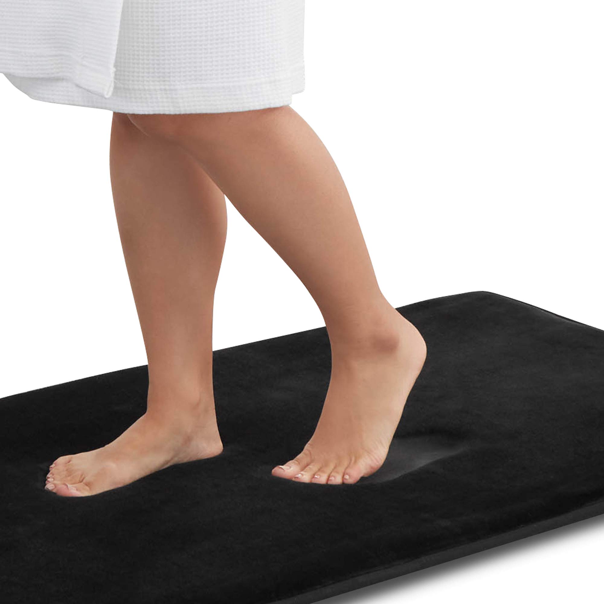 Premium Non-Slip Memory Foam Bath Mat - Ultra Absorbent Velvet Bathroom Rug (22
