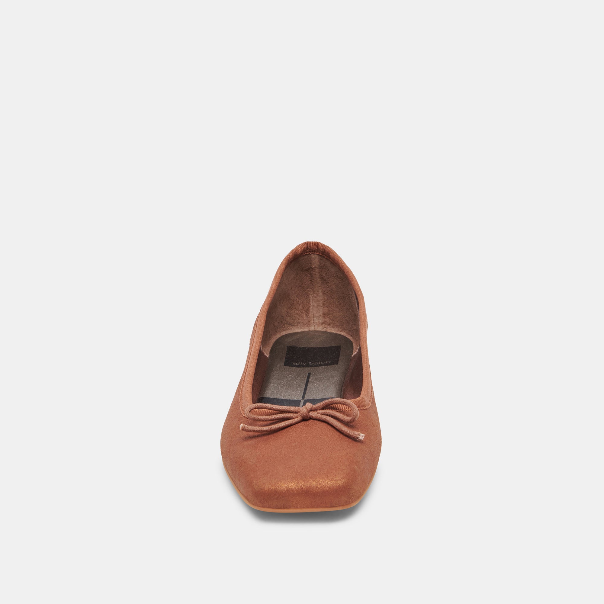 ANISA WIDE BALLET FLATS - Women's Comfortable Copper Metallic Suede Shoes for Casual Wear, Office & Travel | Slip-On Loafers with Cushioned Insoles