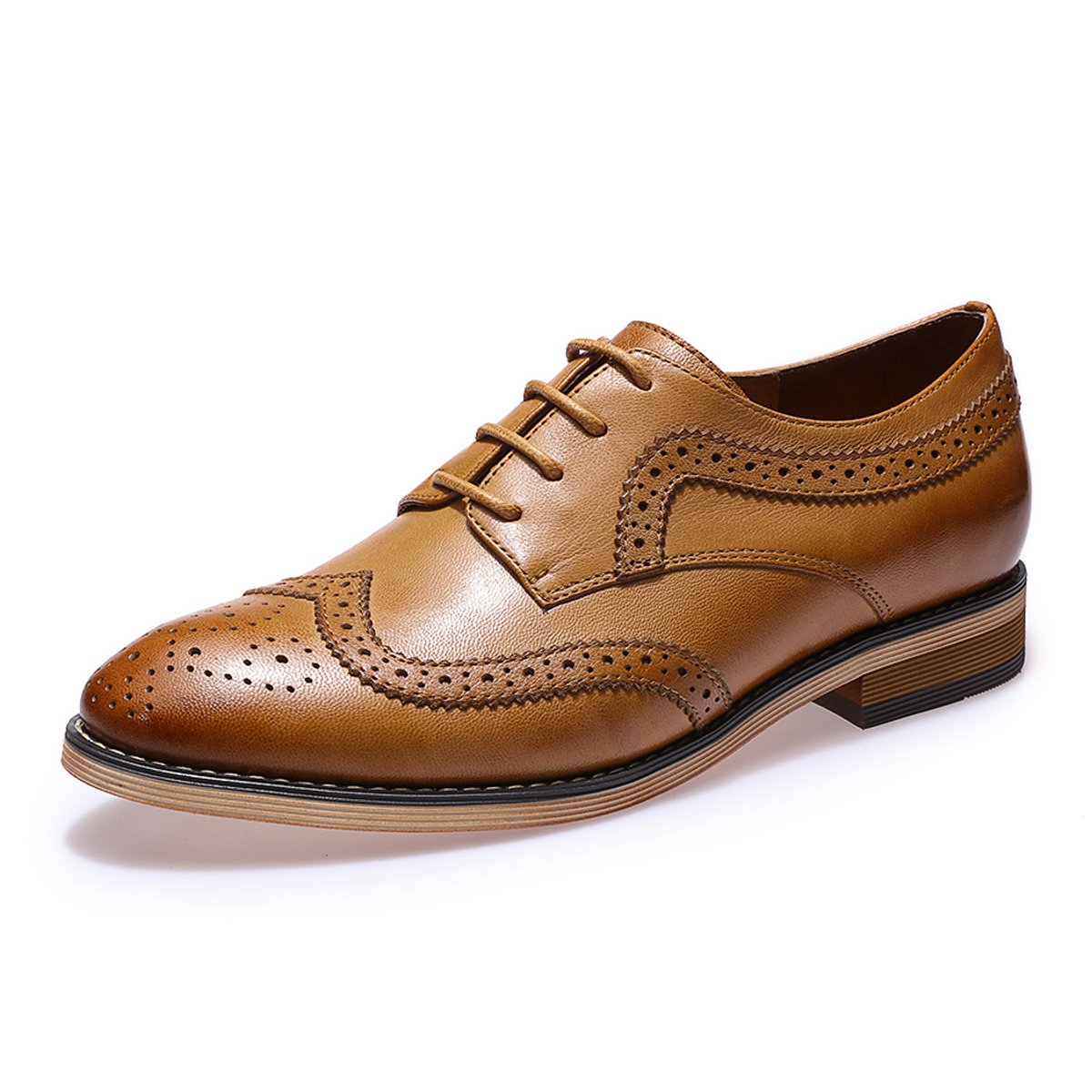 Handmade Women's Wing Tip Oxford Brogue Shoes - Genuine Leather Lace-Up Derby for Casual & Office Wear - Perfect for Work, Parties & Everyday Comfort