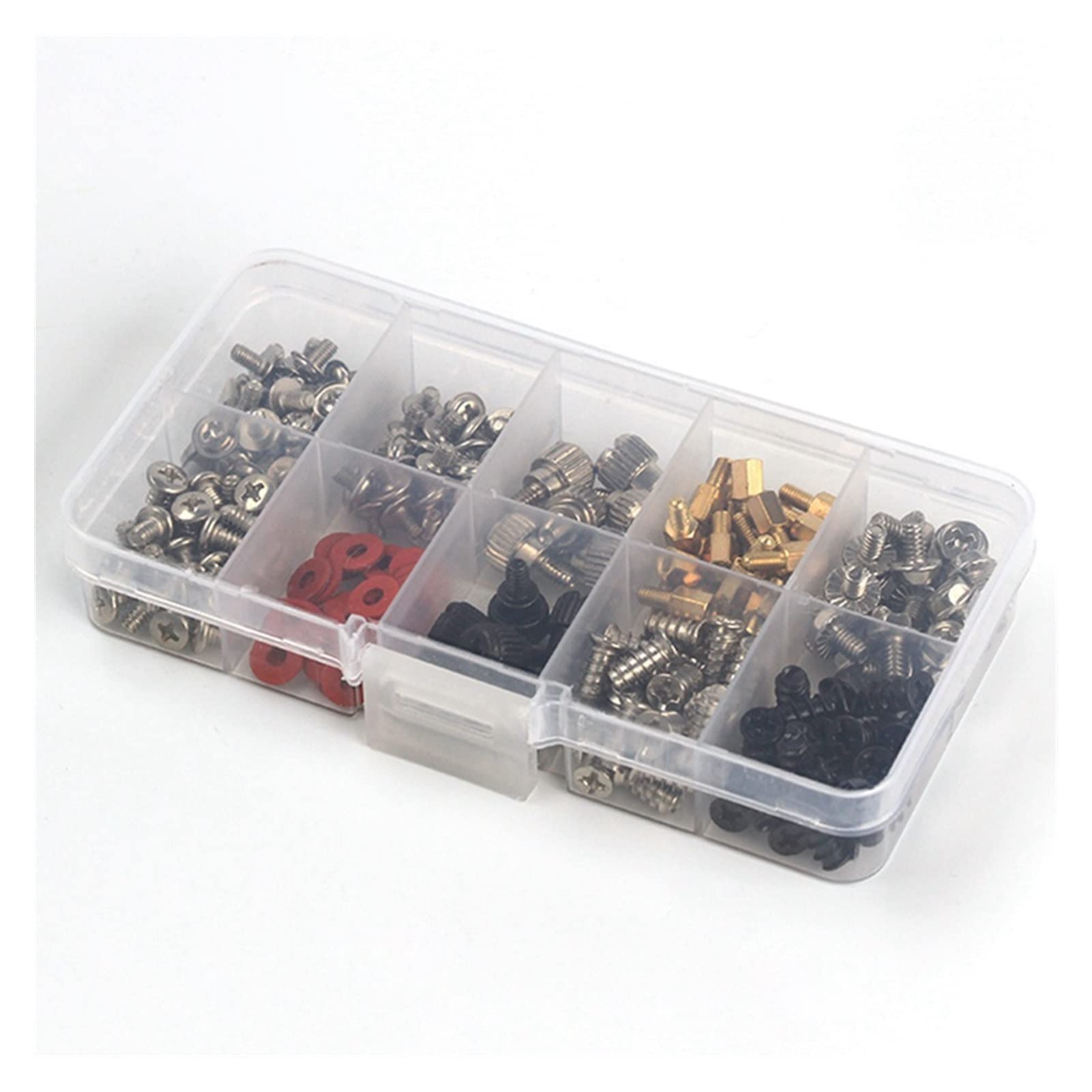 228pcs Computer Screw Assortment Kit - PC Motherboard Case Fan Hard Drive CD-ROM Screws Set with Plastic Storage Box | DIY Computer Repair & Build Accessories for Home Office Tech Projects