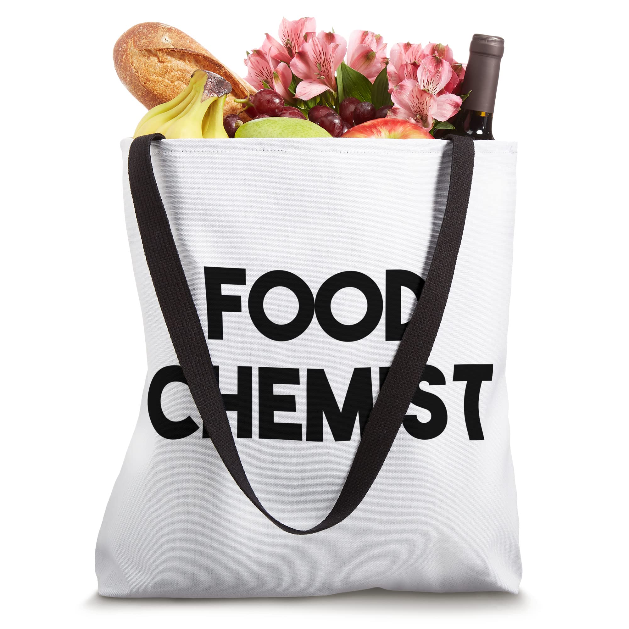 Food Chemist Tote Bag - Durable Cotton Canvas Grocery Shopping Bag for Scientists & Chemistry Lovers - Perfect for Lab, Work, School & Farmers Market