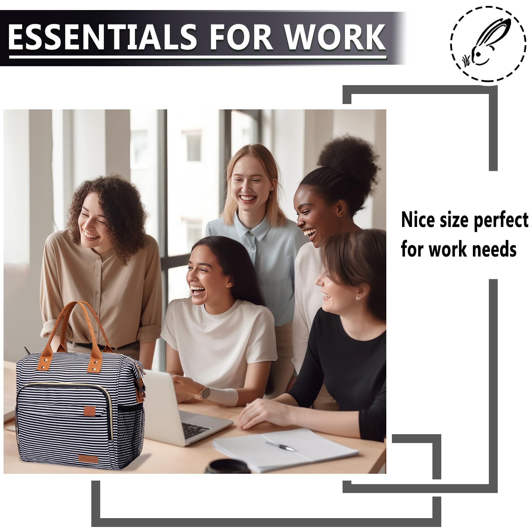 Insulated Lunch Box for Adults - Leakproof Reusable Lunch Bag for Work, Office & School | BPA-Free Thermal Food Container for Men & Women | Perfect for Meal Prep, Picnics & Commuting