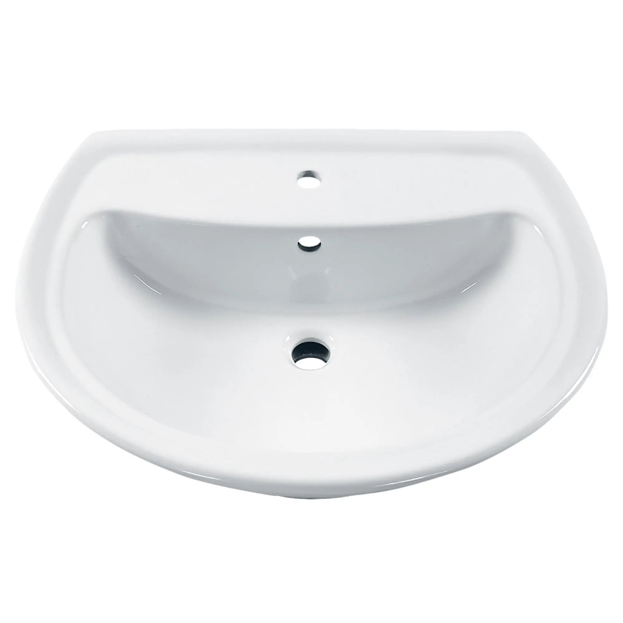Cadet Center Hole Only Pedestal Sink Top - Modern Bathroom Vanity for Small Spaces, Perfect for Powder Rooms and Guest Baths