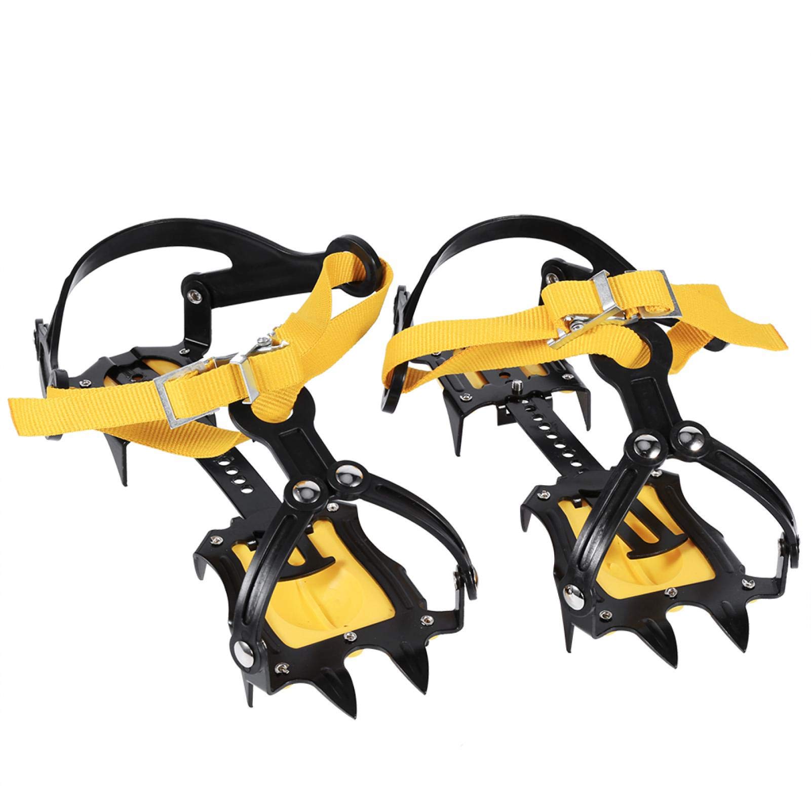 EVTSCAN 10-Tooth Ice Cleats for Hiking - Anti-Slip Crampons with Adjustable Straps for Snow, Ice & Winter Trails | Perfect for Outdoor Adventures, Mountain Climbing & Icy Sidewalks