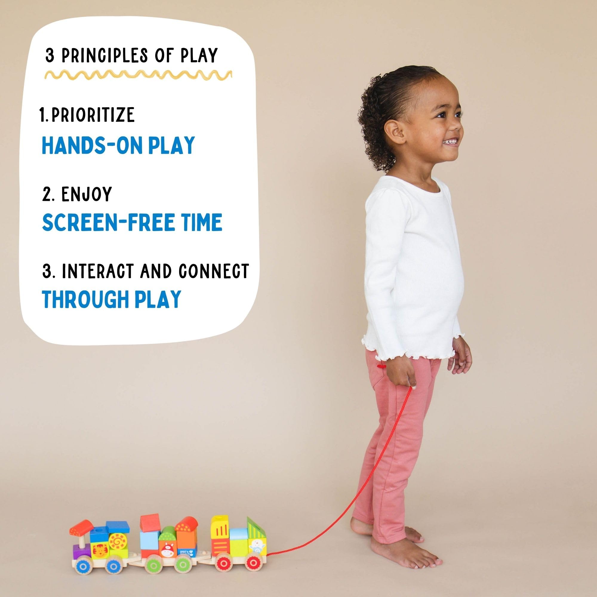 23-Piece Farm Wooden Train Set for Toddlers Ages 2-4 - Stacking & Pull Toy for Early Learning - Montessori-Inspired Walking Toy for 1-3 Year Olds - Perfect for Playtime, Birthday Gifts & Preschool Education