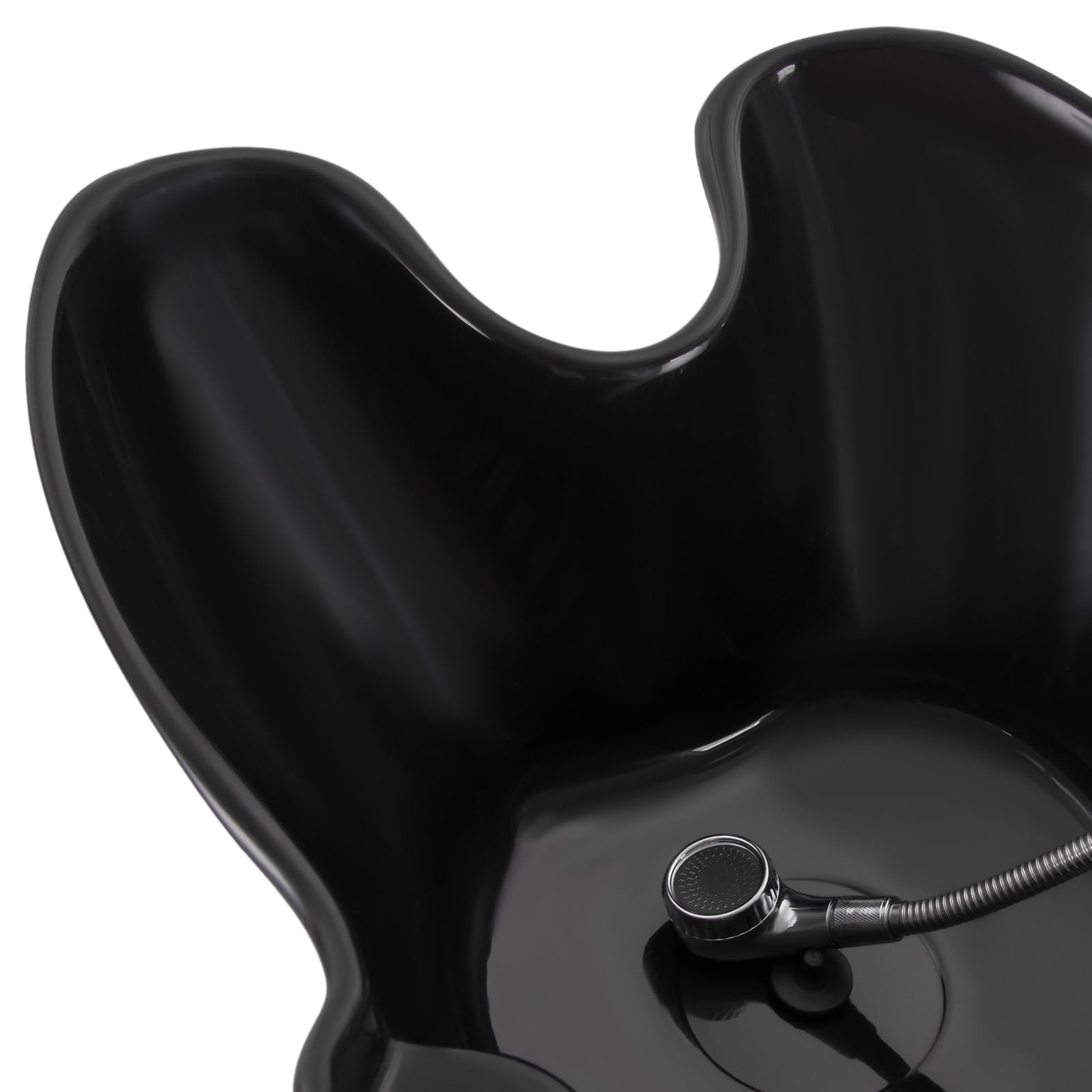 Adjustable Mobile Salon Shampoo Bowl - Professional Hair Washing Basin for Barbers & Stylists with 2 Buckets, Rolling Base & Height Adjustment - Perfect for Salon Backwash, Home Hair Care & Mobile Beauty Services (Black)