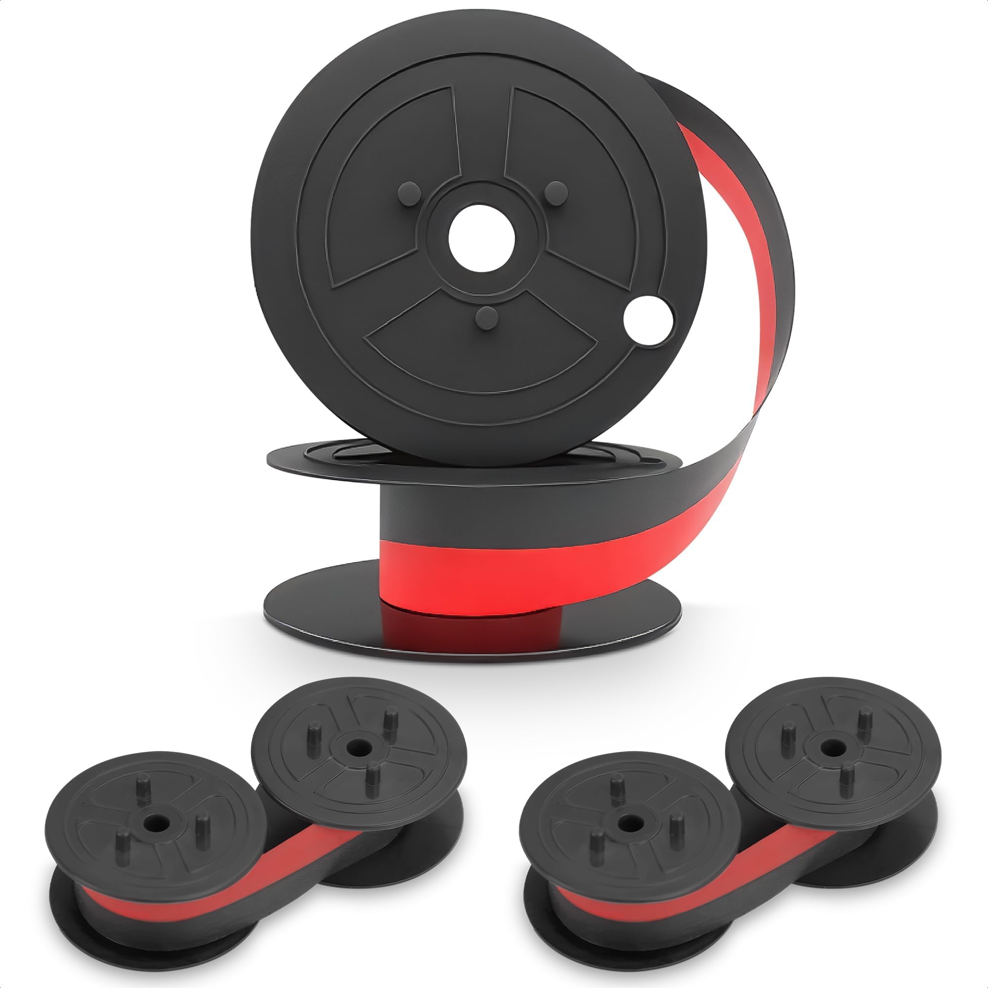 3-Pack Sharp EL-1197PIII & Canon MP11DX Calculator Ink Ribbons - Red/Black Universal Typewriter Ribbon for Adding Machines, Cash Registers & Office Use