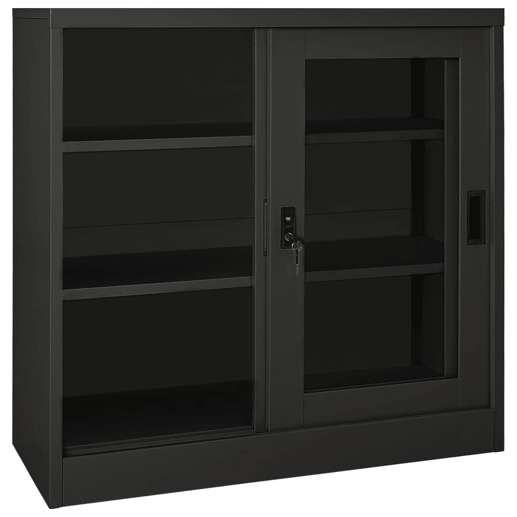 Heavy Duty Metal Garage Storage Cabinet with Sliding Doors - 35.4