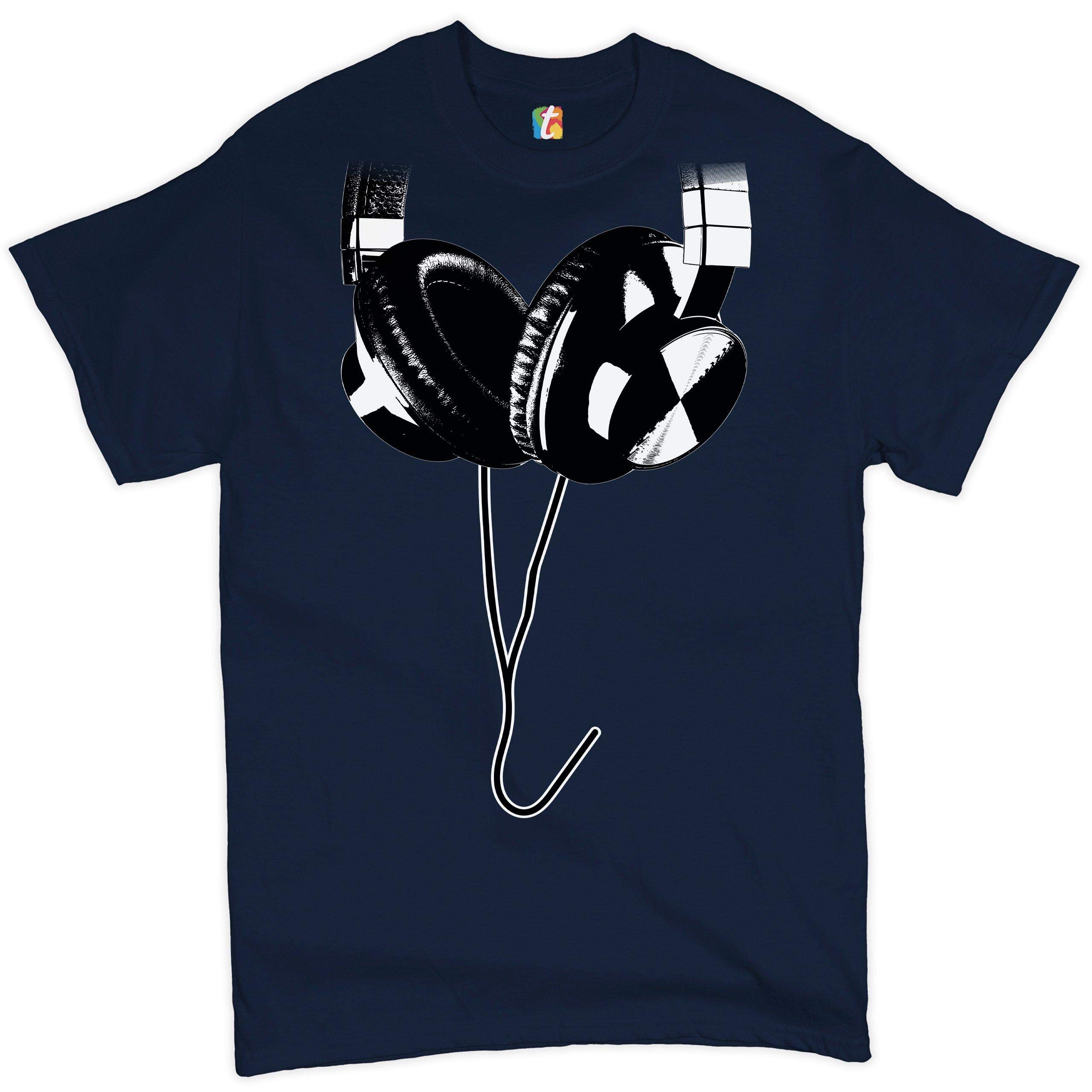 DJ Music T-Shirt with Huge Hanging Headphones Design - Cool Graphic Tee for Music Lovers, DJs & Festival Goers - Perfect for Concerts, Raves & Streetwear Fashion