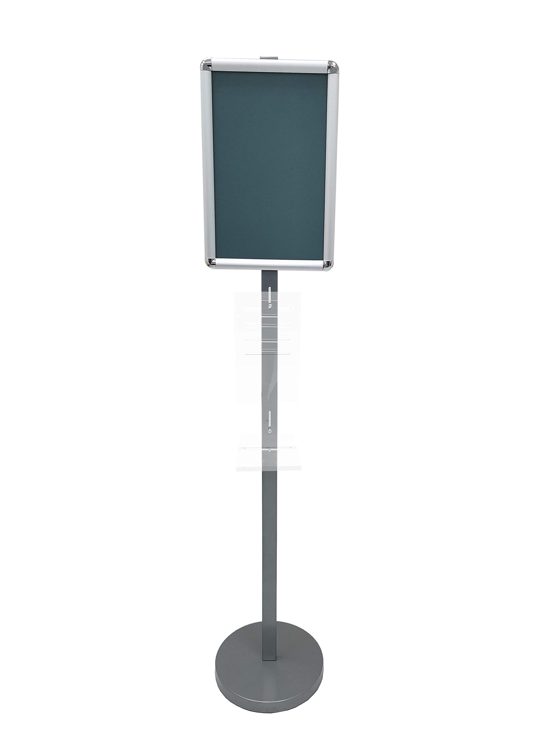 FixtureDisplays Automatic Hand Sanitizer Stand - Portable Touch-Free Dispenser with Adjustable Volume for Home, Office & Public Spaces - White (Model 10072-2D) | Ideal for Restrooms, Entrances, Retail Stores and Healthcare Facilities