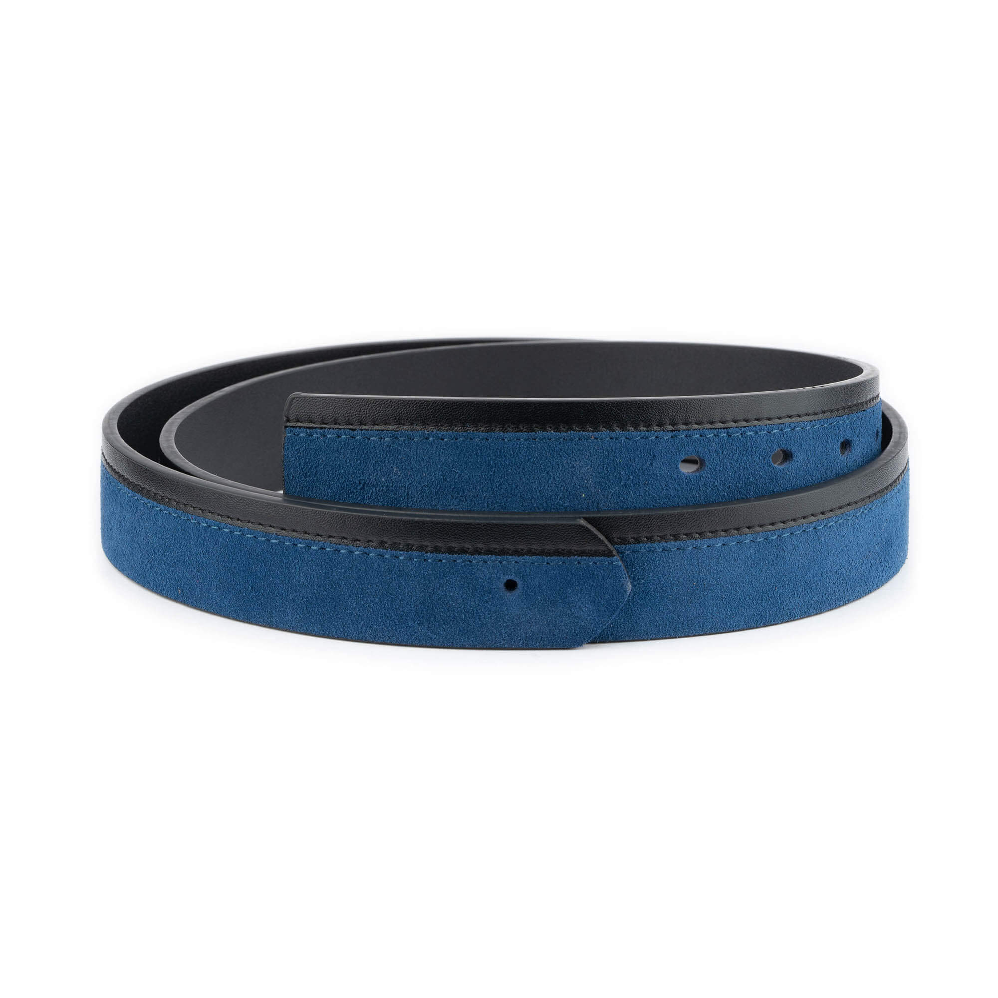 Men's Stylish Blue Suede Leather Belt Replacement Strap - Compatible with Ferragamo Buckles | Perfect for Business, Casual & Formal Outfits