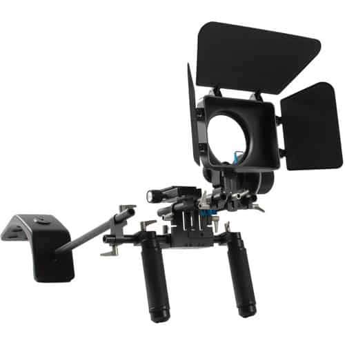 Professional DSLR Camera Rig with Follow Focus & Matte Box - Perfect for Cinematic Filmmaking, Vlogging, and Video Production