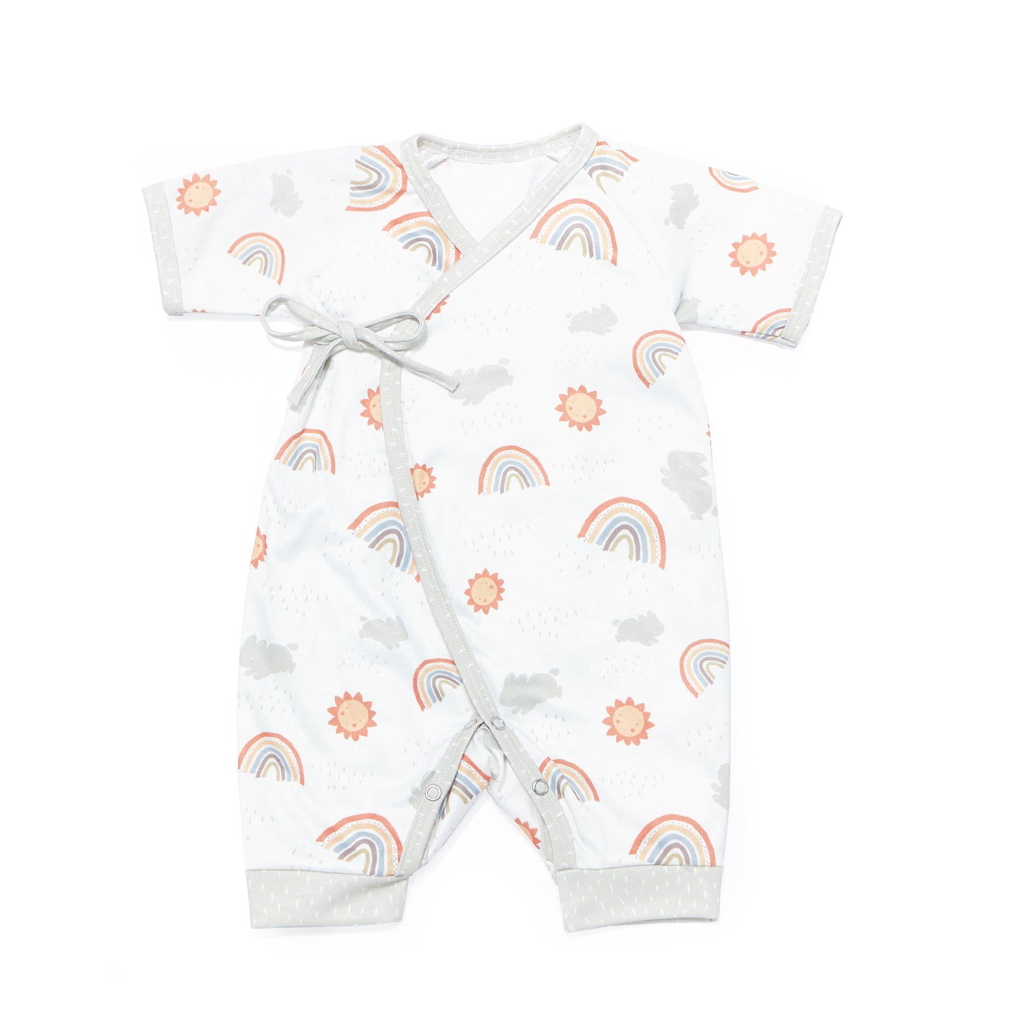 Little Sunshine Kimono Romper and Hat Set - Baby Girl Outfit for Photoshoot, Birthday & Special Occasions