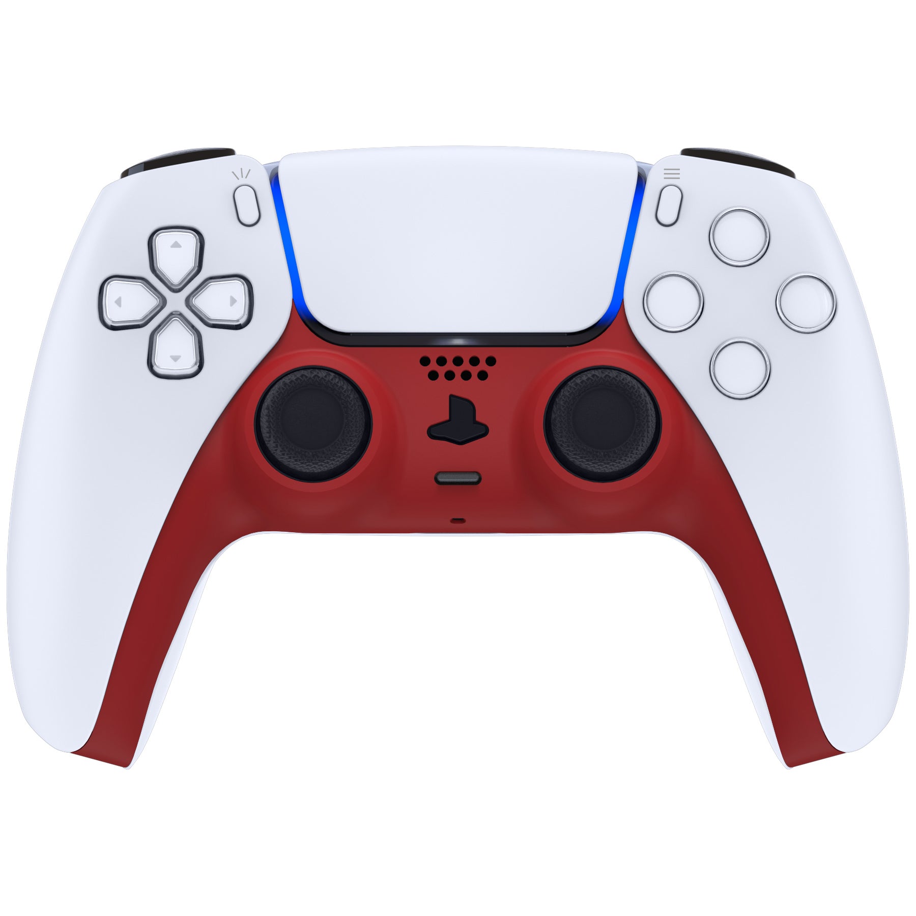 eXtremeRate Replacement Decorative Trim Shell with Accent Rings for PS5 Controller BDM-010/020/030/040/050 - Passion Red | Custom Gaming Accessories for Enhanced Playstation 5 Experience