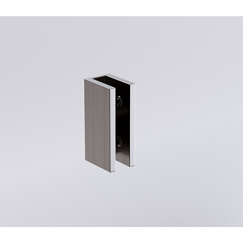 100x200cm Frameless Glass Shower Screen with Gunmetal Wall U Brackets - Waterproof Bathroom Enclosure for Modern Home & Hotel Use
