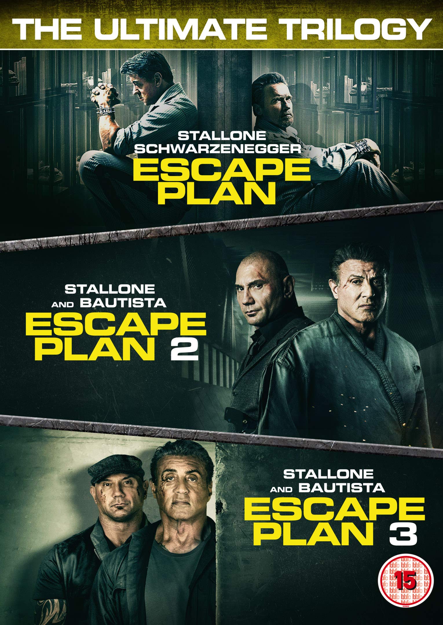 Escape Plan Box Set [DVD] - Action Movie Collection for Home Entertainment & Movie Nights