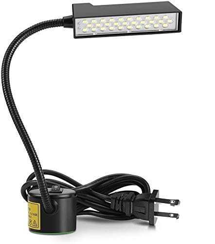EECOO 30 LED Magnetic Desk Lamp with Adjustable Base & Flexible Gooseneck - Bright Work Light for Sewing Machine, Tool Bench, Crafting & Office Tasks (Perfect for DIY, Reading & Detailed Work)