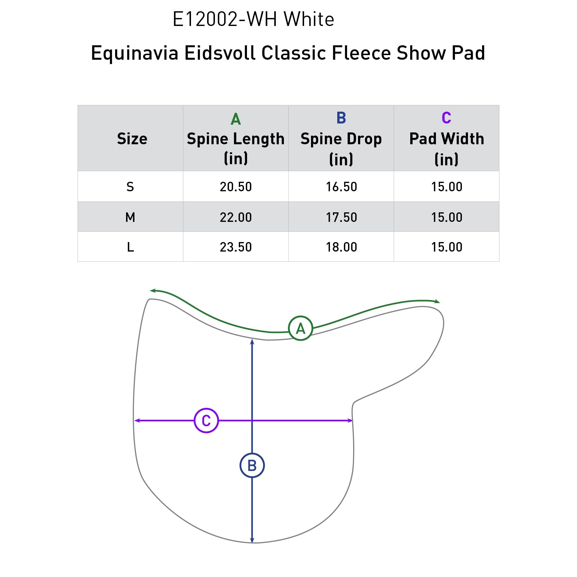 Equinavia Eidsvoll Shaped Show Saddle Pad with Fleece Top - Breathable Horse Riding Pad for Dressage & Jumping - Comfortable Equestrian Saddle Pad for Training & Competitions