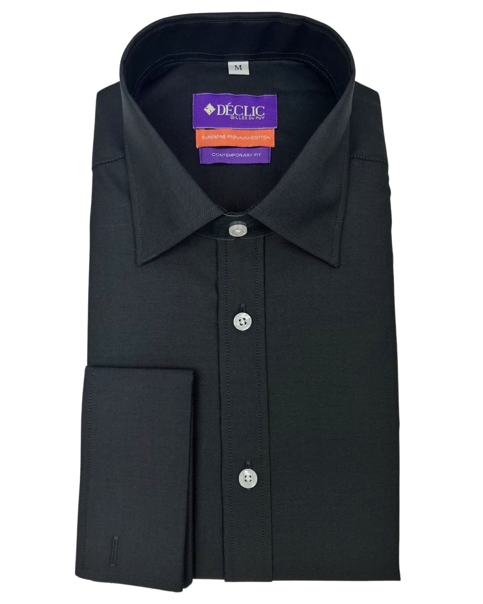 DÉCLIC Hercule Plain Men's Shirt - Charcoal Gray Casual Button Down Shirt for Office, Business & Everyday Wear