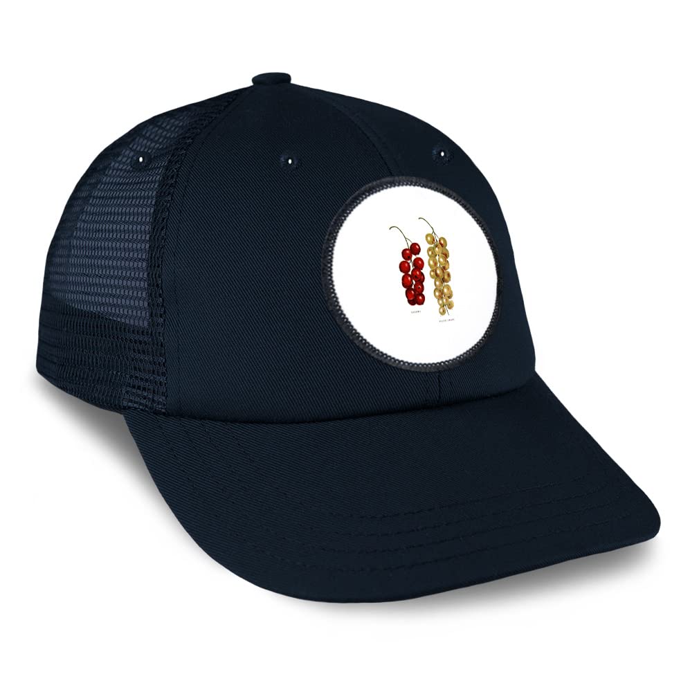 Speedy Pros Patch Hat - Vintage Trucker Baseball Cap with Cherry & Grape Fruit Design - 100% Cotton Adjustable Snapback for Men & Women - Perfect for Outdoor Activities, Sports Events and Casual Wear