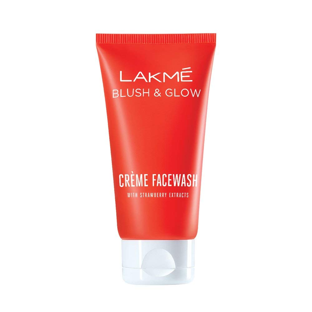 Lakmé Strawberry Creme Face Wash - 100g | Gentle Cleansing for Glowing Skin | Perfect for Daily Skincare Routine & Makeup Removal