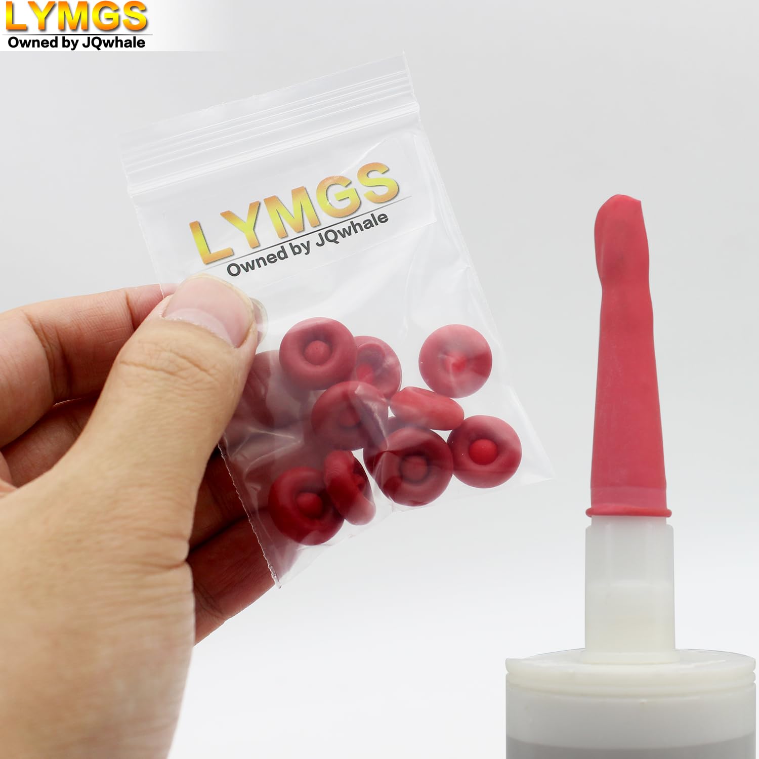 Universal Fit Caulk Tube Latex Sealing Caps (10 Pack, Red) - Caulk Saver Cover Sealer for Sealing & Preserving Open Caulking Tubes - Perfect for DIY Home Repairs, Bathroom & Kitchen Renovations
