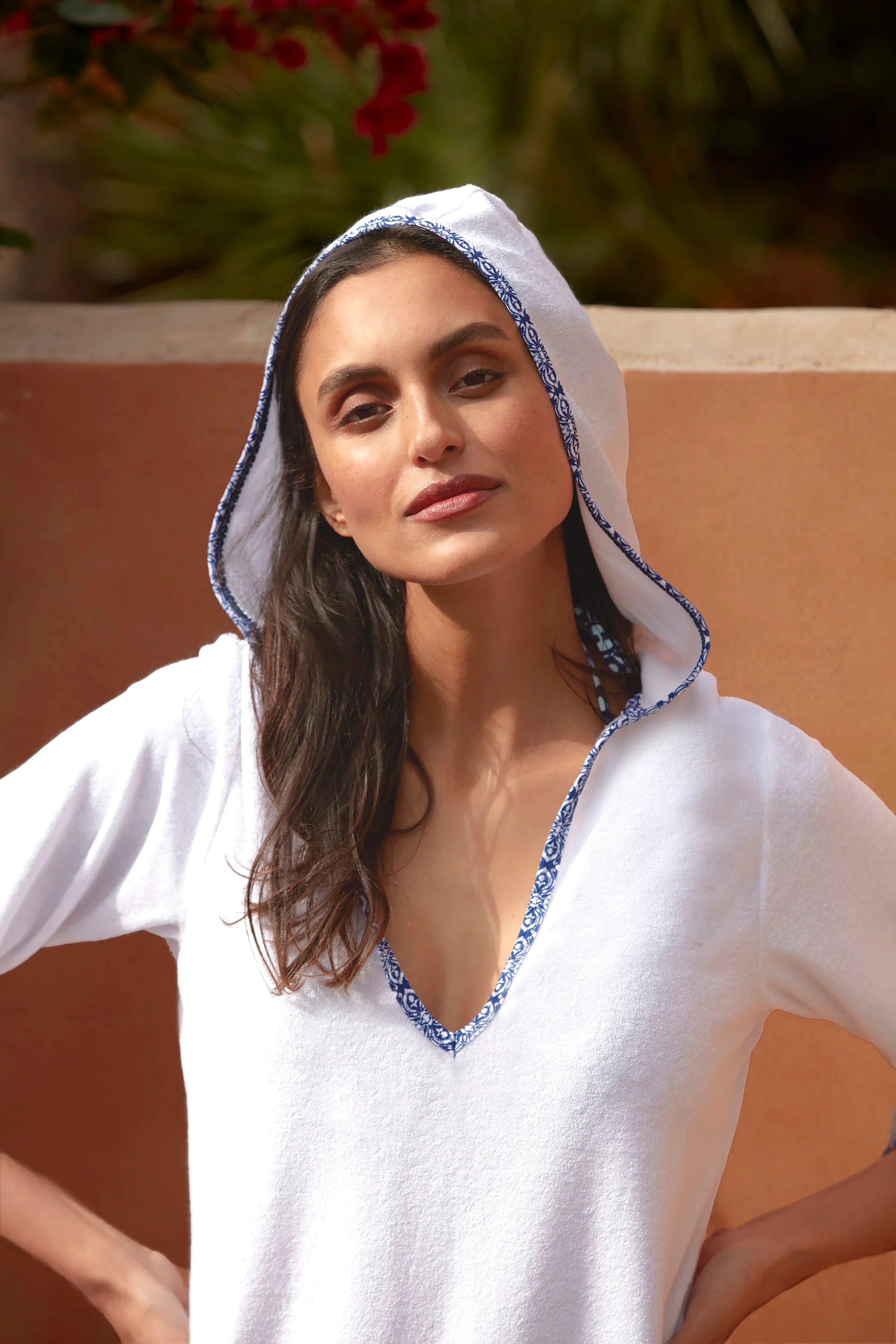 Women's Hooded Terry Cover Up - Soft & Cozy Beach Robe for Poolside & Spa | Tangier Style Loungewear for Relaxation at Home or Vacation