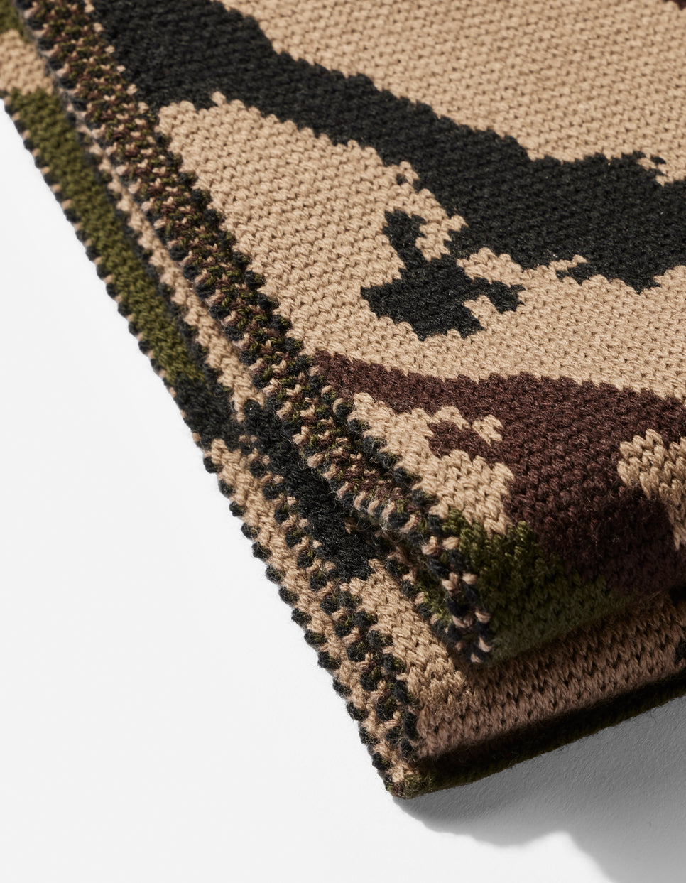 1121 DPM Bonsai Forest Knitted Scarf - Soft Winter Woodland Pattern Wrap for Women & Men - Perfect for Outdoor Hiking, Camping & Cold Weather Fashion