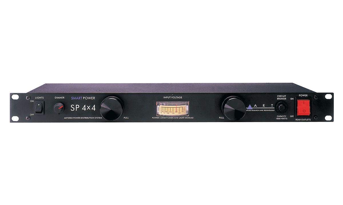 ART SP 4x4 Rackmount 8 Outlet Power Conditioner & Surge Protector with Linear Voltmeter & Dual Lights - Professional Audio/Video Equipment Protection for Studio & Stage Use
