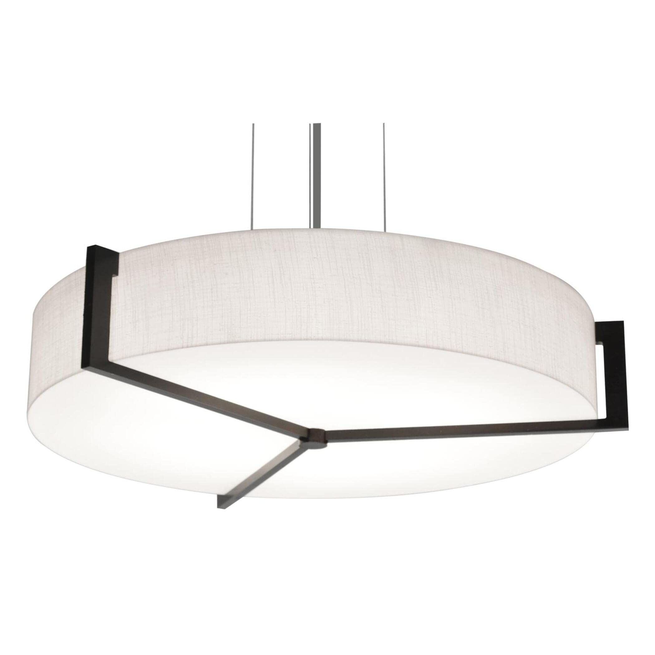 AFX Lighting APP1214LAJUDES-LW 14 Inch Apex Pendant Light Fixture - Espresso Finish with Linen White Shade - Modern Dining Room, Kitchen Island & Foyer Lighting