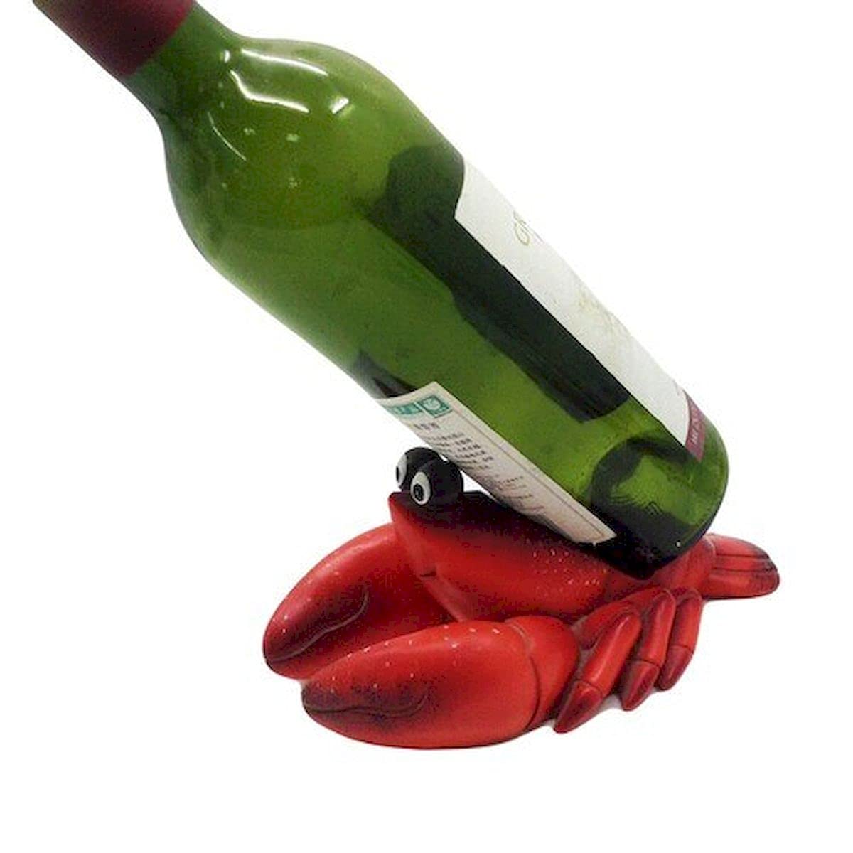 Red Lobster Wine Bottle Holder - Elegant Seafood-Themed Wine Rack for Kitchen, Dining Room & Bar Decor - Perfect for Wine Enthusiasts & Seafood Lovers