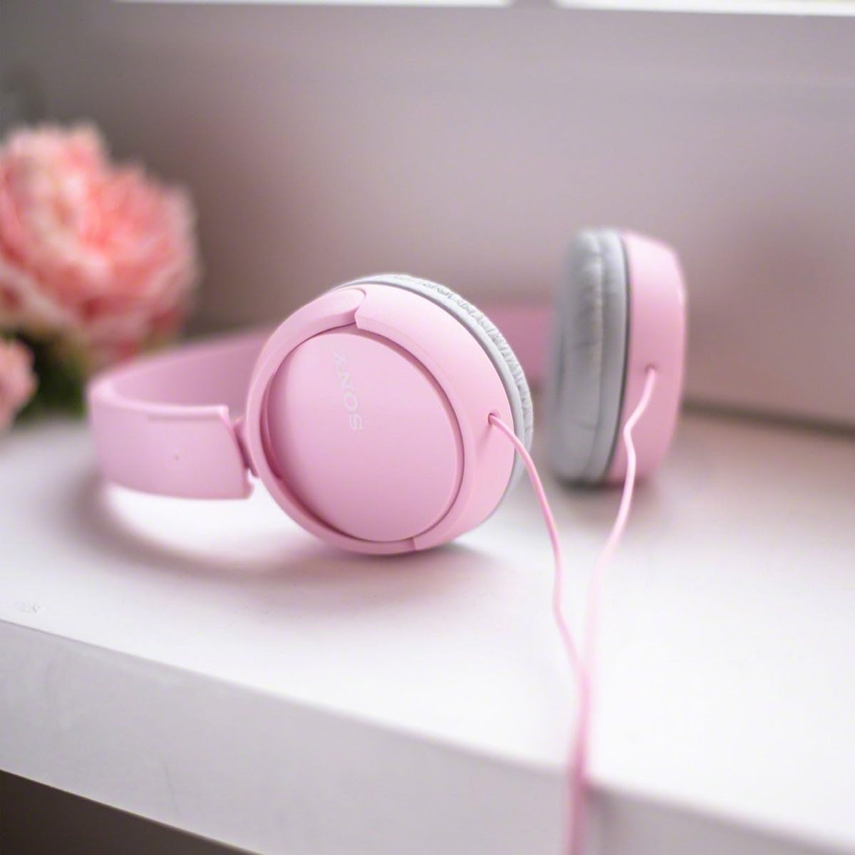 Sony ZX Series Stereo Headphones - Premium Over-Ear Headset with Noise Isolation, Rose Gold (Perfect for Music Lovers, Gaming & Travel)